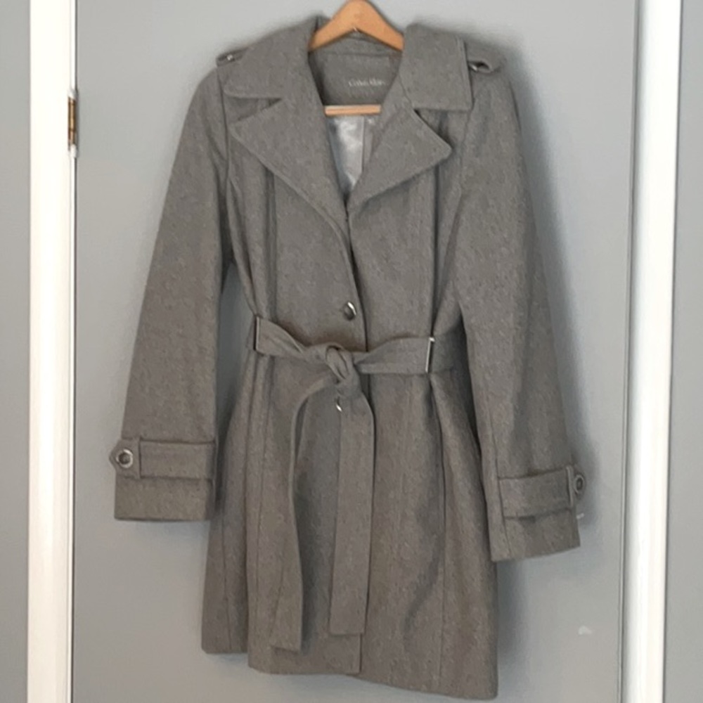 Beautiful Gray Wool Calvin Klein Coat